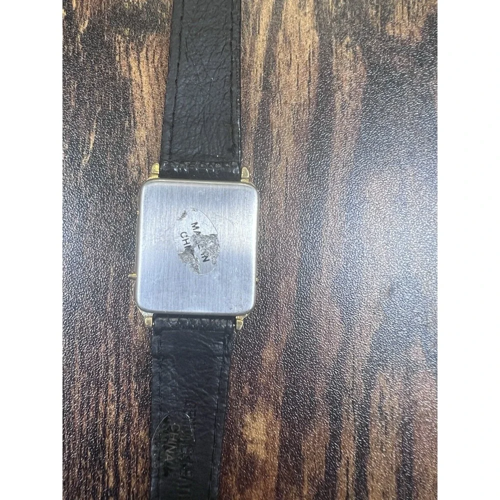 VTG Kingsley Digital & Analog Women's Watch Gold Tone Rectangle Needs Battery